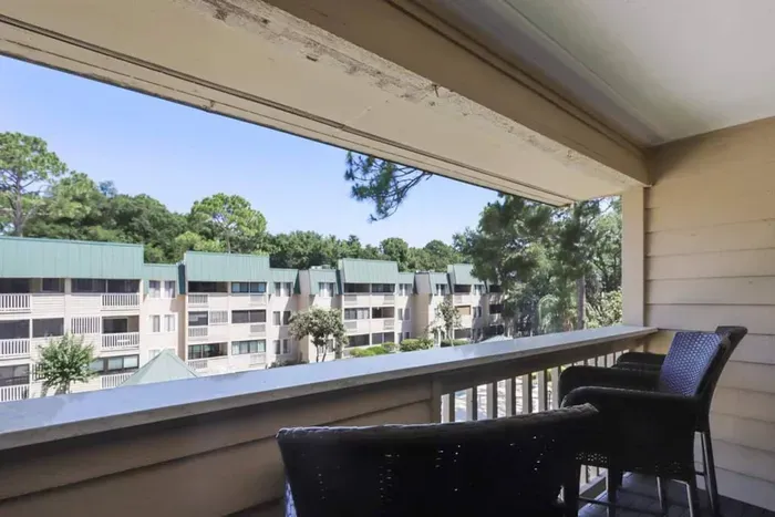Welcome each day with the warmth of the morning sun in this balcony