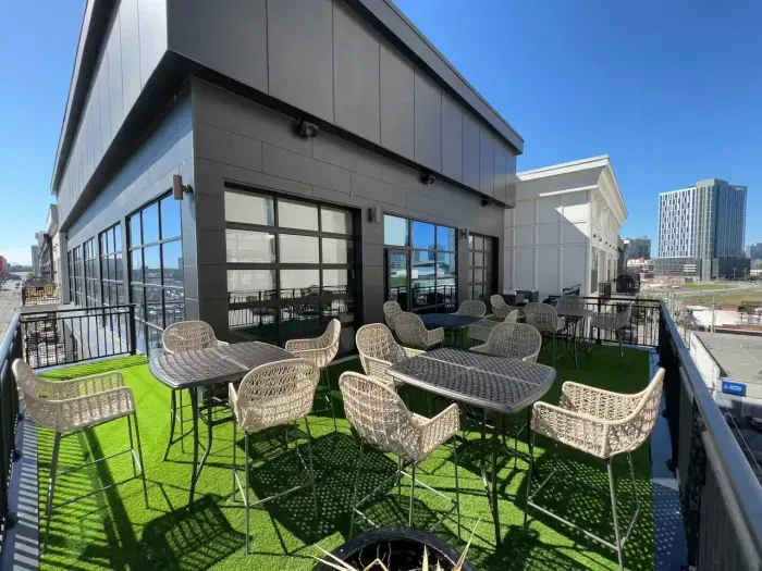 The Sky Lounge -- a fab common area in our building!  Check out Music City from the balcony!