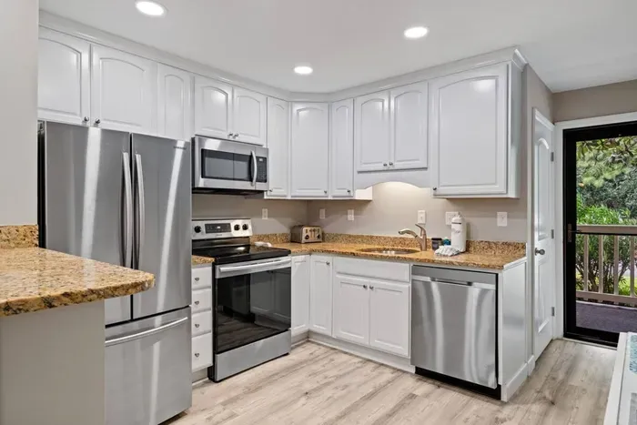 The refrigerator, not only adds a touch of sophistication but also brings convenience to food storage.