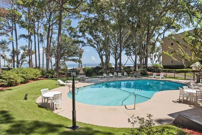 Pool right outside your door.  Enjoy from April - October.  There are two pools in the complex. Then we have an indoor pool.