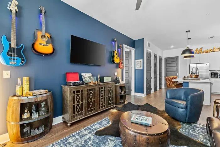 Our guitar wall is really something to admire for all country music fans.
