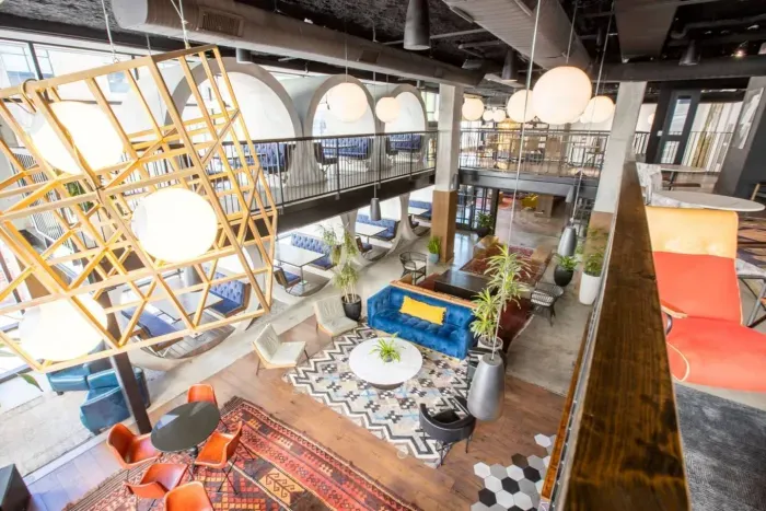 The Collective -- a fab common area in our building.