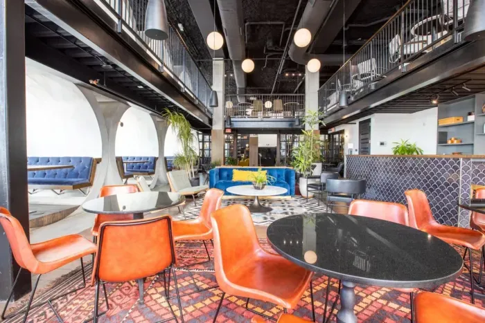 The Collective -- a fab common area in our building.