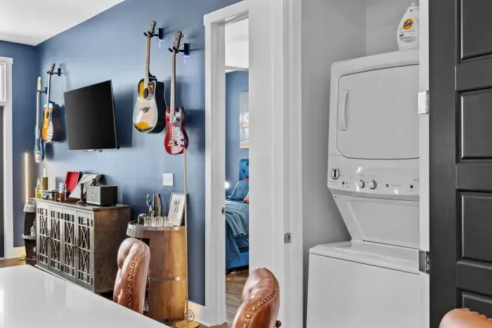 Need to do a couple loads of laundry during your stay?  A stackable washer and dryer is conveniently located inside our rental for use.