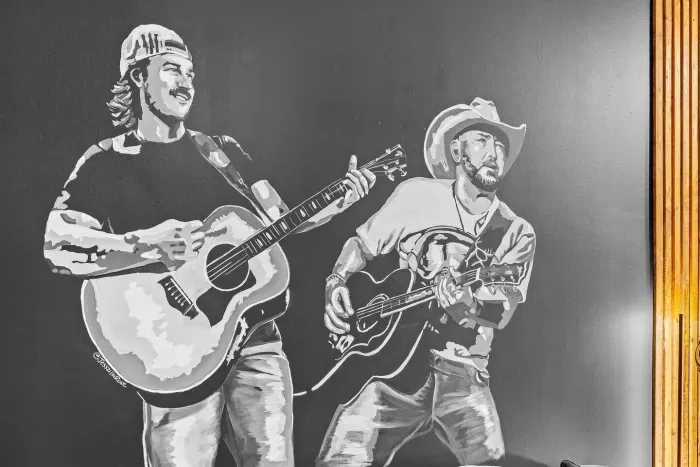 Morgan Wallen and Jason Aldean -- painted by a very talentated local Nashville artist.  Maybe we are seeing a duet in their future?  We can only hope! :)