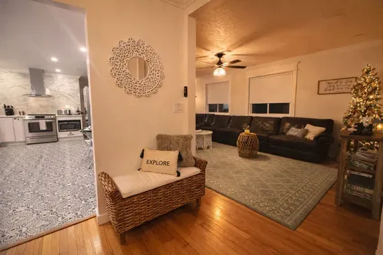 Living room view from hallway. 