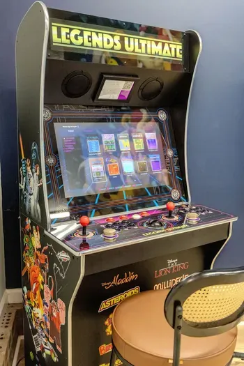 Legends Ultimate arcade cabinet with upgraded coinopsx games loaded.  This cabinet has all games from the 70s, 80s, and 90s.