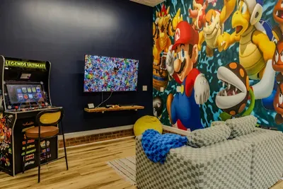 Gaming area for all ages! Adults will also appreciate the countless games from the 1980s and '90s.