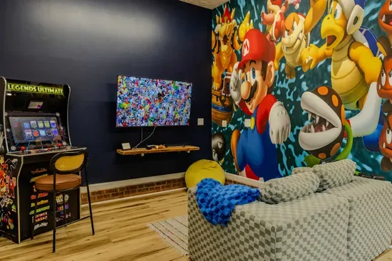 Gaming area for all ages! Adults will also appreciate the countless games from the 1980s and '90s. 