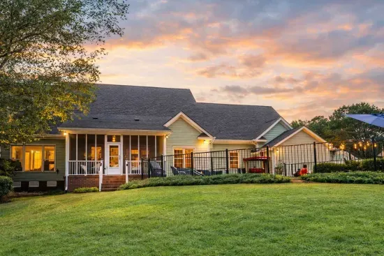 View of back of the house from Labrador Lake fire pit area.