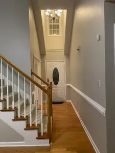 Front door view from living room.