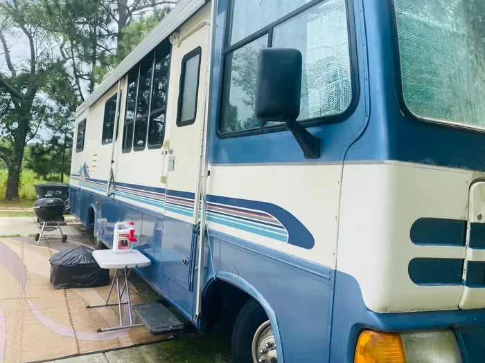 This charming RV is one of threeunique Airbnb stays on the property — and the only RV, offering a cozy and private escape for two. You’ll enjoy your own outdoor space, complete with a grill and firepit perfect for unwinding under the stars.