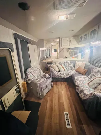 A glimpse from the living room — your romantic hideaway on wheels, designed for comfort and connection.
