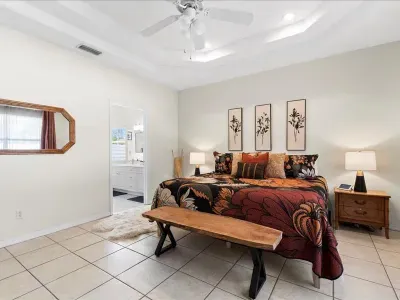 Master bedroom is spacious, super comfy mattress and of course your own private en - suite bath. 