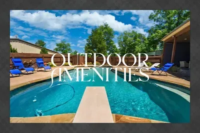 The outdoor pool area adds to the experience, giving you space to relax, cool off, and enjoy your private retreat