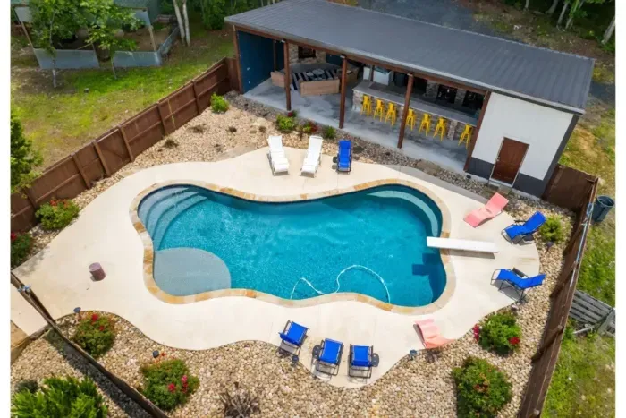 Your own private resort experience with a pool, open space, and room to relax and enjoy a true countryside retreat