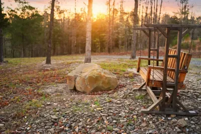 A quiet spot outdoors where you can sit, breathe, and take in the calm of the surrounding nature