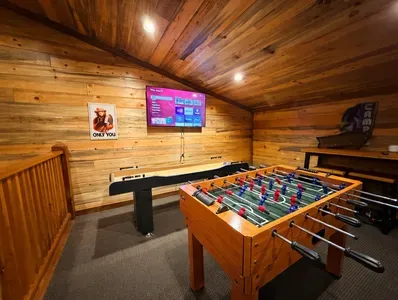 Another fun game area where friendly competition and late night laughs become part of your cabin getaway experience