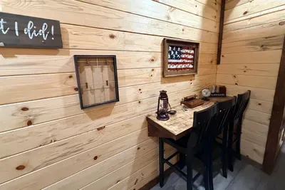 A small workspace tucked away for quiet moments, whether you need to catch up or just sit with a coffee