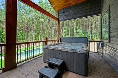 Outdoor Oasis: Sizzle under the stars with a grill and unwind by the fireplace surrounded by nature!