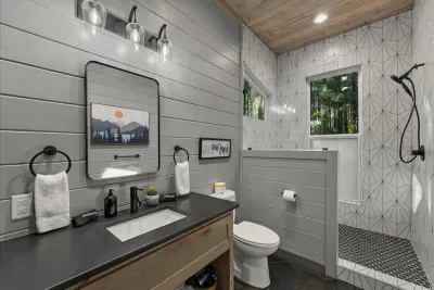 Modern bathroom with premium finishes, designed for comfort and style