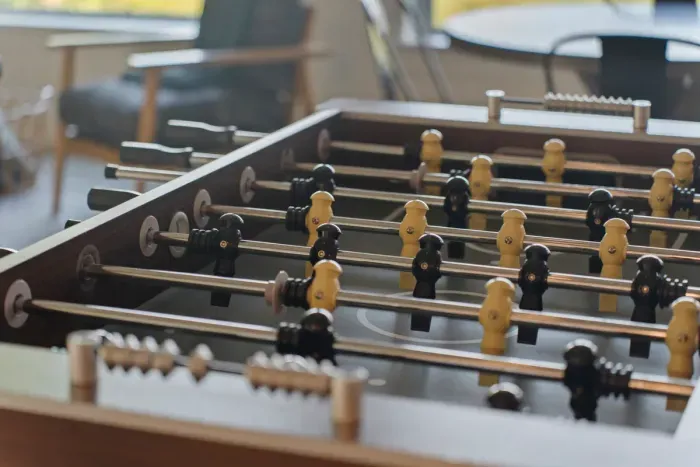 Challenge friends and family to an exciting foosball match during your stay.