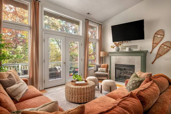 Bright, airy living room perfect for relaxing together.