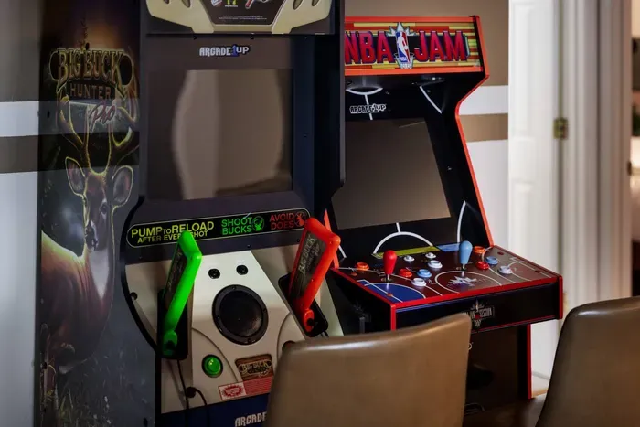 Our game area features two guest favorites: Big Buck Hunter and NBA Jam for nonstop entertainment.