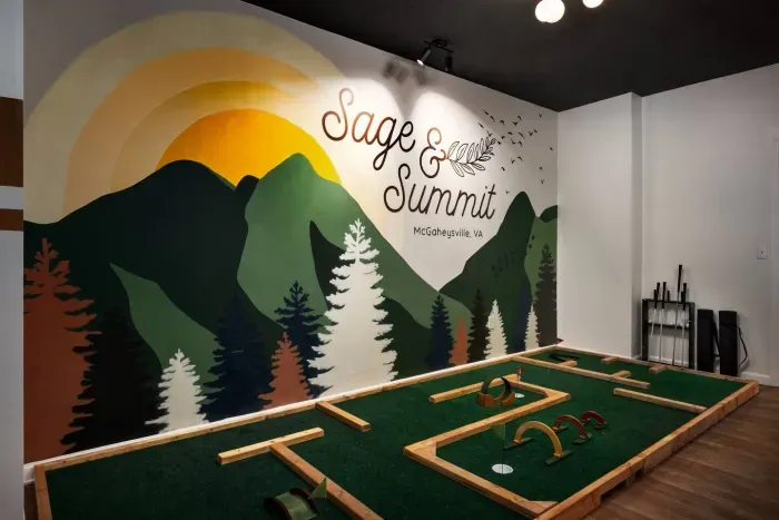 Test your putting skills on the custom Sage & Summit mini golf course — fun for guests of all ages.