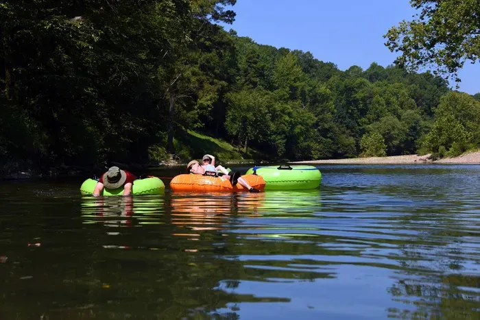 One of our favorite summer activities: floating the Shenandoah River while taking in the beautiful mountain scenery.