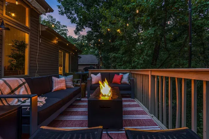 Enjoy the fire pit under the stars.