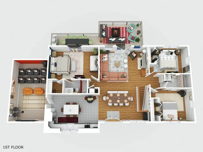 1st Floor Layout — Accessible via Main Entrance