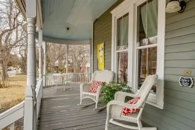 Front porch with rocking chairs, offering a peaceful spot to unwind and take in the views