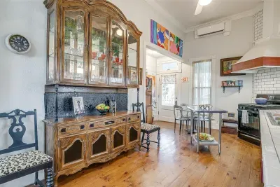Spacious kitchen area with elegant cabinetry and plenty of counter space