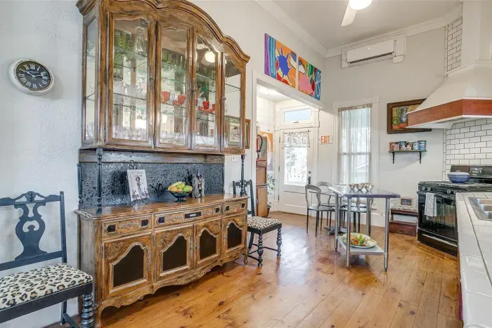 Spacious kitchen area with elegant cabinetry and plenty of counter space