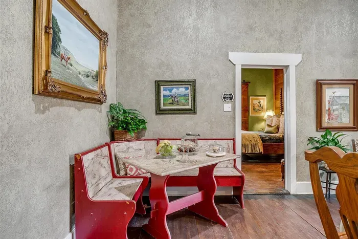 Cozy breakfast nook with charming decor, perfect for enjoying your morning coffee
