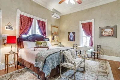 Thoughtfully designed vanity area in the room, perfect for getting ready