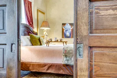 Charming door details reflect the timeless elegance of Keller’s Studio