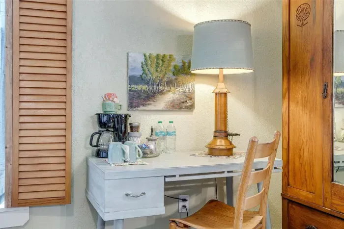 Fully stocked coffee station with all the essentials to start your day off right
