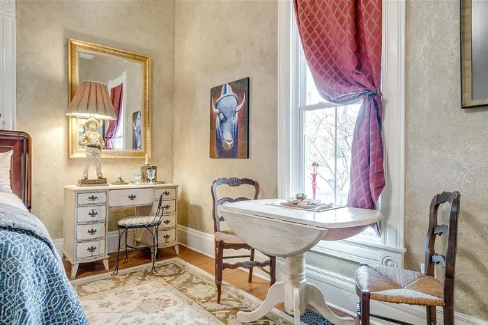 Convenient table for dining or working, providing flexibility and comfort during your stay