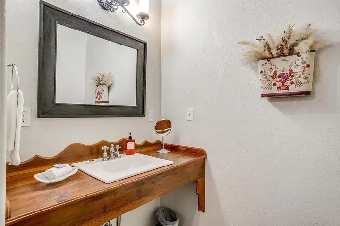 Elegant bathroom vanity with plenty of space, ideal for getting ready in style