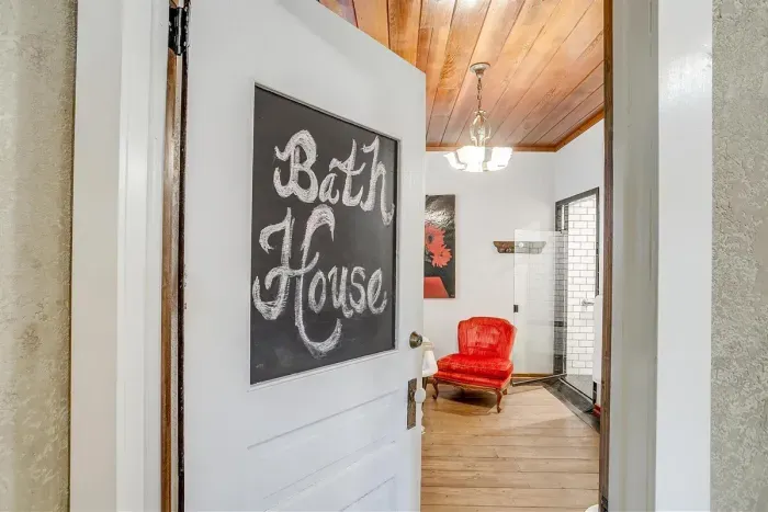 Private access to a spacious ADA-friendly bathroom, offering both style and practicality