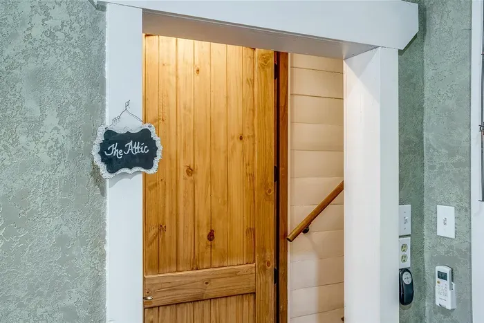 Private entrance to The Attic, offering exclusivity and ease of access for guests