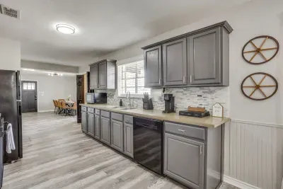 Coffee bar with a Keurig and K-cups to get your mornings started.