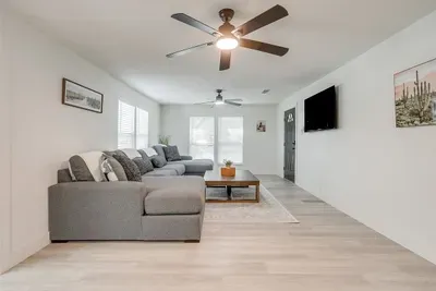 A roomy layout ideal for groups or families to gather, relax, and make memories in Stephenville.