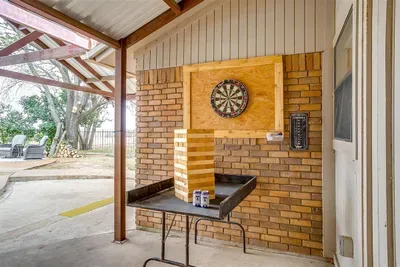 Enjoy a variety of outdoor games in the spacious backyard, providing fun for all ages in a scenic setting