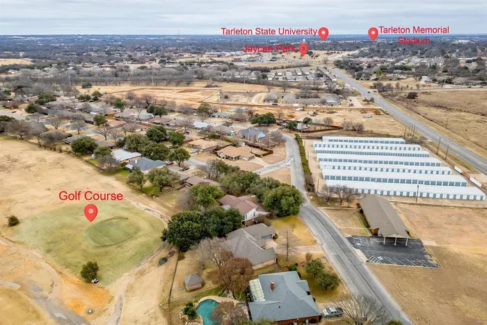 Prime location in Stephenville, Texas, offering easy access to The Legends Country Club, Tarleton State University, and local attractions