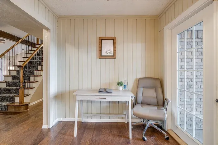 Dedicated workspace with a cozy desk and chair, perfect for remote work, studying, or catching up on emails during your stay