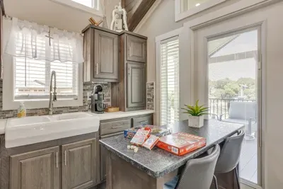 Kitchen island with seating for easy game nights in