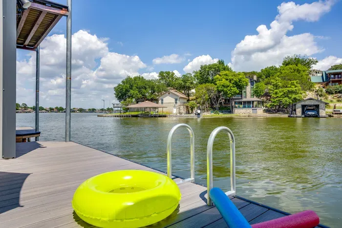 Swim, float, and dive in straight from your private dock